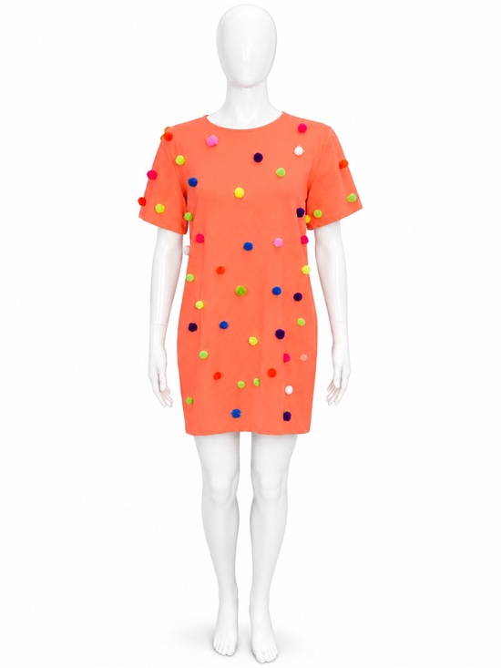 Felicity & Coco Dresses & Skirts - Felicity & Coco coral Pom Pom Vintage Dress-Size Small